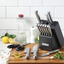 McCook MC29 Knife Sets,15 Pieces German Stainless Steel Kitchen Knife Block Sets with Built-in Sharpener