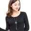 Long Hoop Necklace for Women Crystal Pendant Necklace Sweater Chain Statement Necklace Choker Adjustable Charm Jewelry Crystal Accessories Wedding Party Evening Dressy