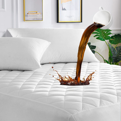 UNILIBRA 100% Waterproof Quilted Mattress Pad Twin Size, 6''-19'' Deep Pocket Fitted Mattress Protector Cover, Breathable, Hollow Cotton Alternative Filling Mattress Topper