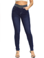 Yehopere Women's Pull-on High Waist Elastic Stretch Shaping Skinny Jeans