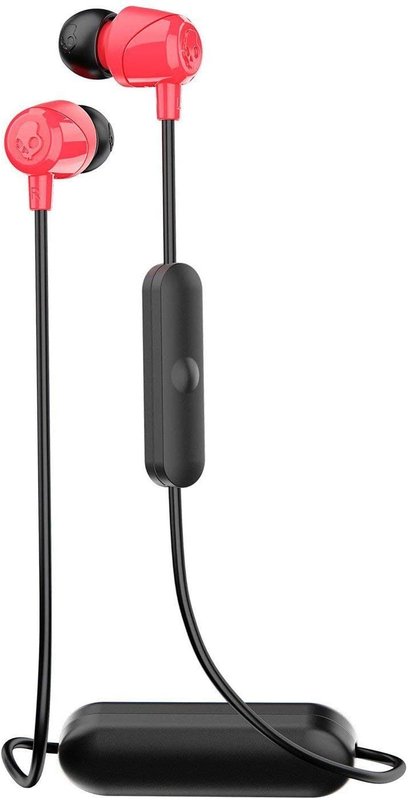 Skullcandy Jib Bluetooth Wireless In-Ear Earbuds with Microphone for Hands-Free Calls, 6-Hour Rechargeable Battery, Included Ear Gels for Noise Isolation, Black/Street (Renewed)
