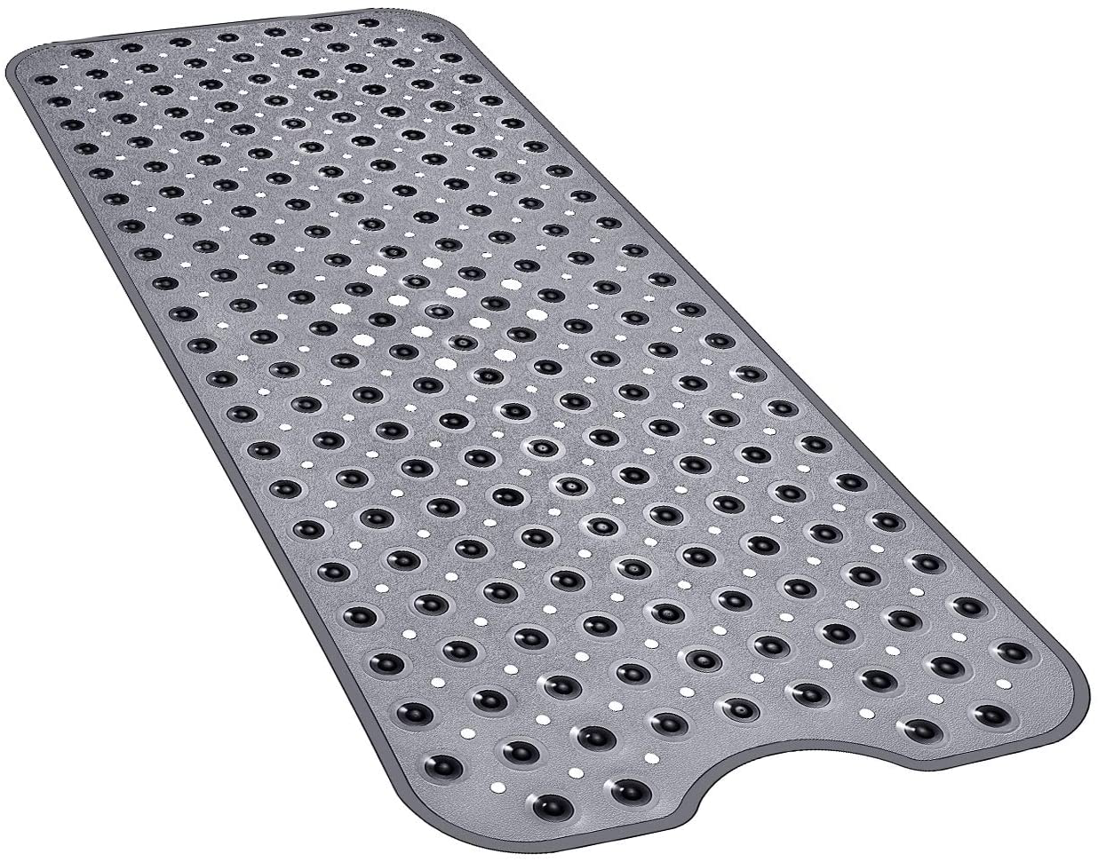 YINENN Bath Tub Shower Mat 40 x 16 Inch Non-Slip and Extra Large, Bathtub Mat with Suction Cups, Machine Washable Bathroom Mats with Drain Holes, Beige