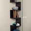 Greenco 5 Tier Wall Mount Corner Shelves Rustic White Finish, 7.75" L x 7.75" W x 48.5" H.
