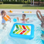 36" Floating Toss Game Inflatable Pool Ring Toss Game Floating Swimming Pool Ring Toy with 4Pcs Water Bags Floating Cornhole Board Set for Multiplayer Water Pool Game Kid Adult