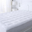 NALUKA Mattress Pad with Fitted Skirt, King Size Full Down Alternative Fiber Luxurious Mattress Topper Ultra Soft Mattress Protector （76''x80''）