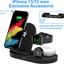 3 in 1 Wireless Charging Station DINTO Foldable Wireless Charging Dock for Apple Watch SE Series Airpods Pro, Cell Phone Wireless Charging Charger Stand Pad for Iphone 13/12 Pro Max/11 Series/Xs/Xr