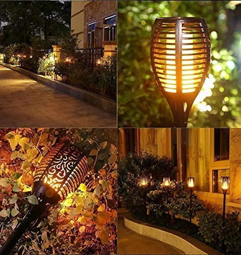 Outdoor Solar Torch Lights, Upgraded Waterproof Solar Powered Landscape Spotlights Patio Decoration, 2 or 4 Pack