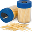 Urbanstrive Sturdy Safe Toothpick Holder with 800 Natural Wood Toothpicks for Teeth Cleaning, Unique Home Design Decoration, Unusual Gift, 2 Pack, Blue