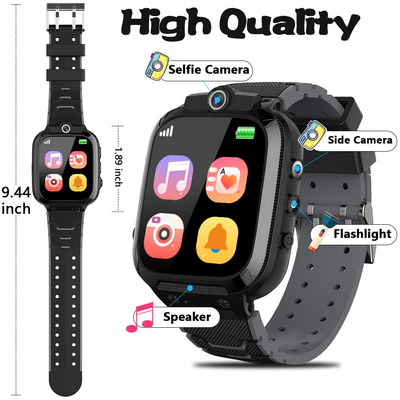 Kids Game Smart Watch for Boys Girls with 1.44" HD Touch Screen 14 Puzzle Games Music Player Dual Camera Video Recording 12/24 Hr Pedometer Alarm Clock Calculator Flashlight Birthday Educational Toys