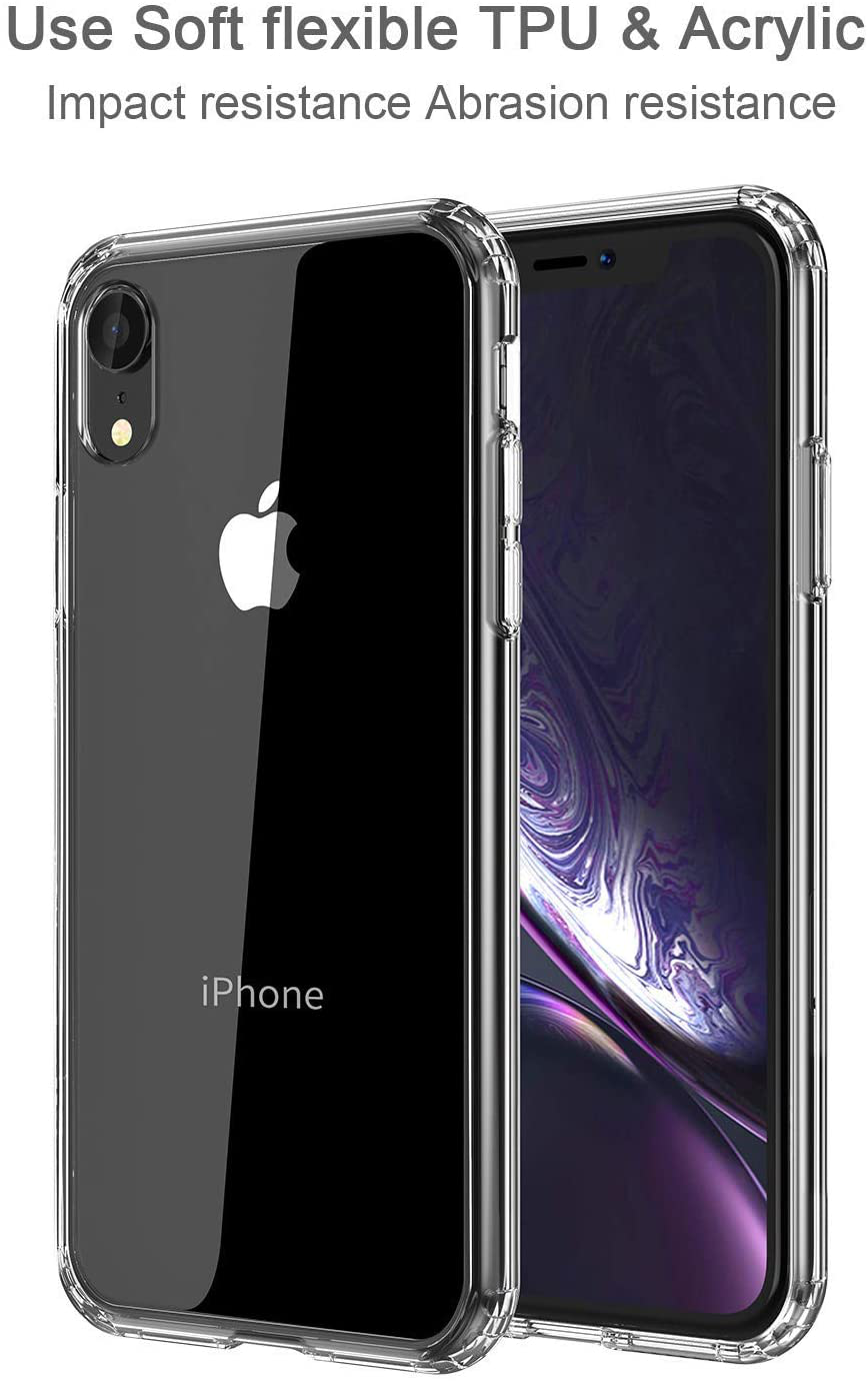 Mkeke Compatible with iPhone XR Case,Clear Cover for 6.1 Inch