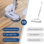 GOBOT Electric Mop with Motorized Dual Spin Mopheads, Lightweight & Rechargeable,4 Microfiber Pads & 2 Floor Scrubber Pads, Cleaning & Waxing for Laminate/Hardwood Floor/Bathroom Wall/Window/Tile