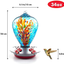 Muse Garden Hummingbird Feeder for Outdoors, Hand Blown Glass, 34 Ounces, Containing Ant Moat, Comet