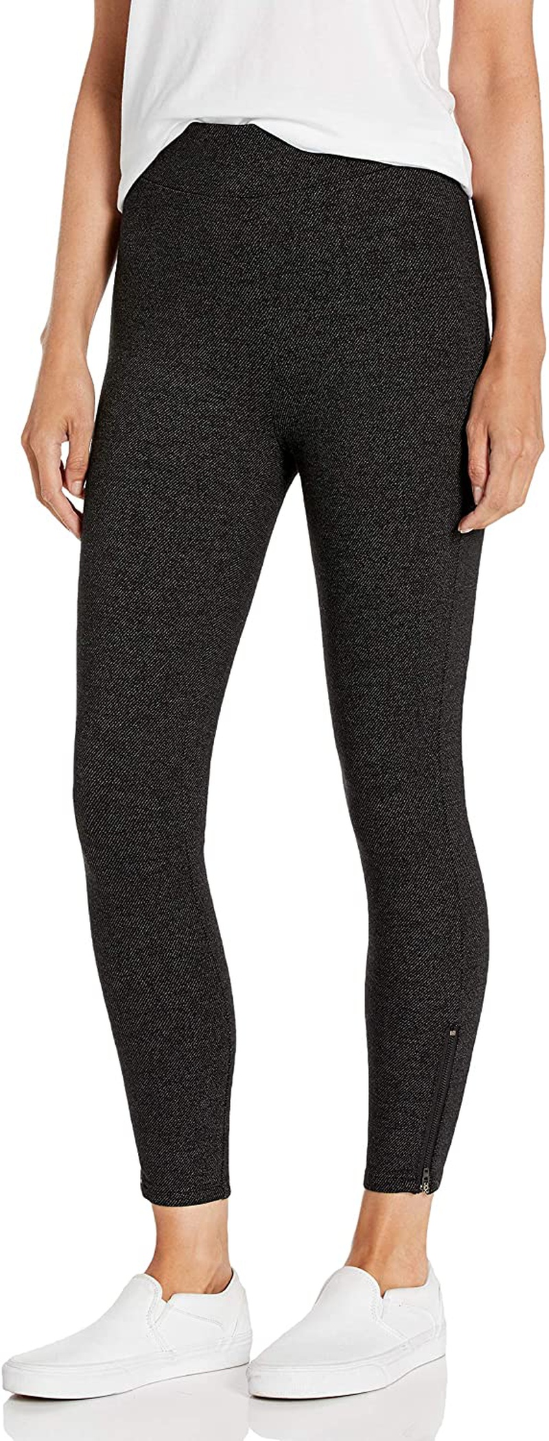 Daily Ritual Women's Ponte Knit Skinny-Fit Legging with Ankle Side Zips