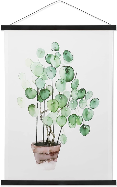 Magnetic Poster Hanger Wooden Poster Hangers, Extra Strong Magnets, Quick Assembly and Easy Use, Wood Poster Hanger for Wall Art, Pictures, Prints, Maps, Canvas, Black