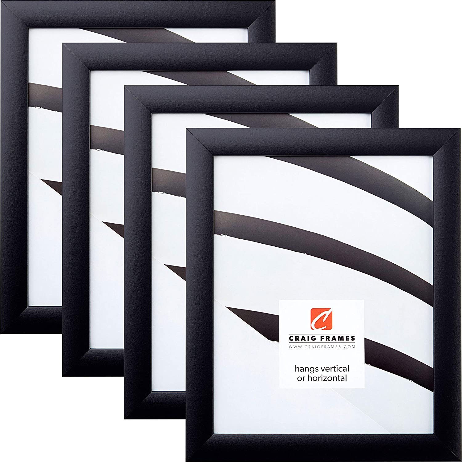 Craig Frames 23247018 22 x 28 Inch Picture Frame, Brushed Silver, Set of 4