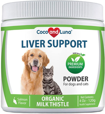 Coco and Luna Milk Thistle for Dogs, Liver Support for Dogs, Detox, Hepatic Support, Promotes Liver Healthy Function for Pets, VIT B1, B2, B6, B12