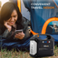 SereneLife Portable Generator, 155Wh Power Station, Quiet Gas Free Power Inverter, CPAP Battery Pack, Charged by Solar Panel/Wall Outlet/Car with 110V AC Outlet,3 DC 12V,3 USB Port