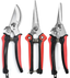 3 Pack Garden Pruning Shears, Stainless Steel Blades Gardening Hand Tools Garden Flower Clipper Pruner Set