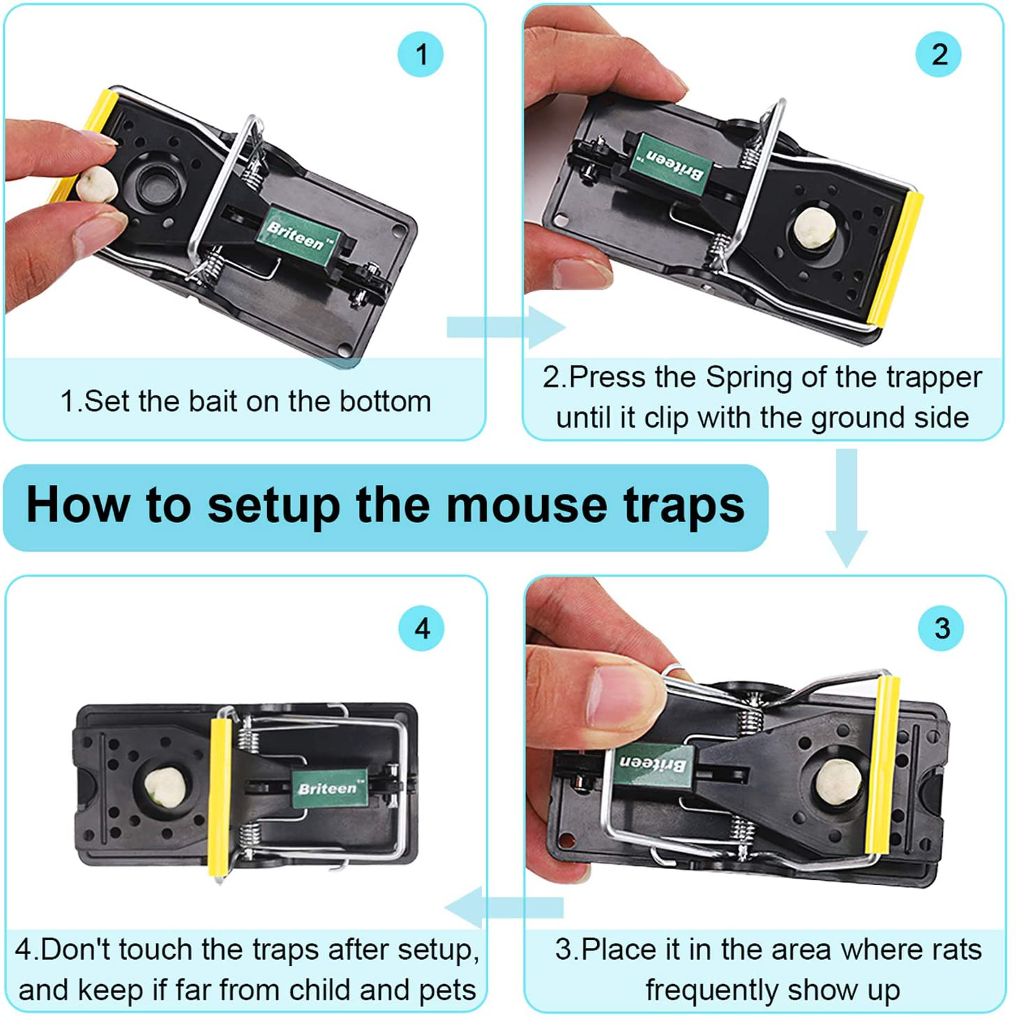 Mouse Trap Mice Trap That Work Human Power Mouse Killer Mouse Catcher Quick Effective Sanitary 6 Pack