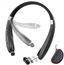 Foldable Bluetooth Headset, Beartwo Lightweight Retractable Bluetooth Headphones for Sports&Exercise, Noise Cancelling Stereo Neckband Wireless Headset (With Carry Case)