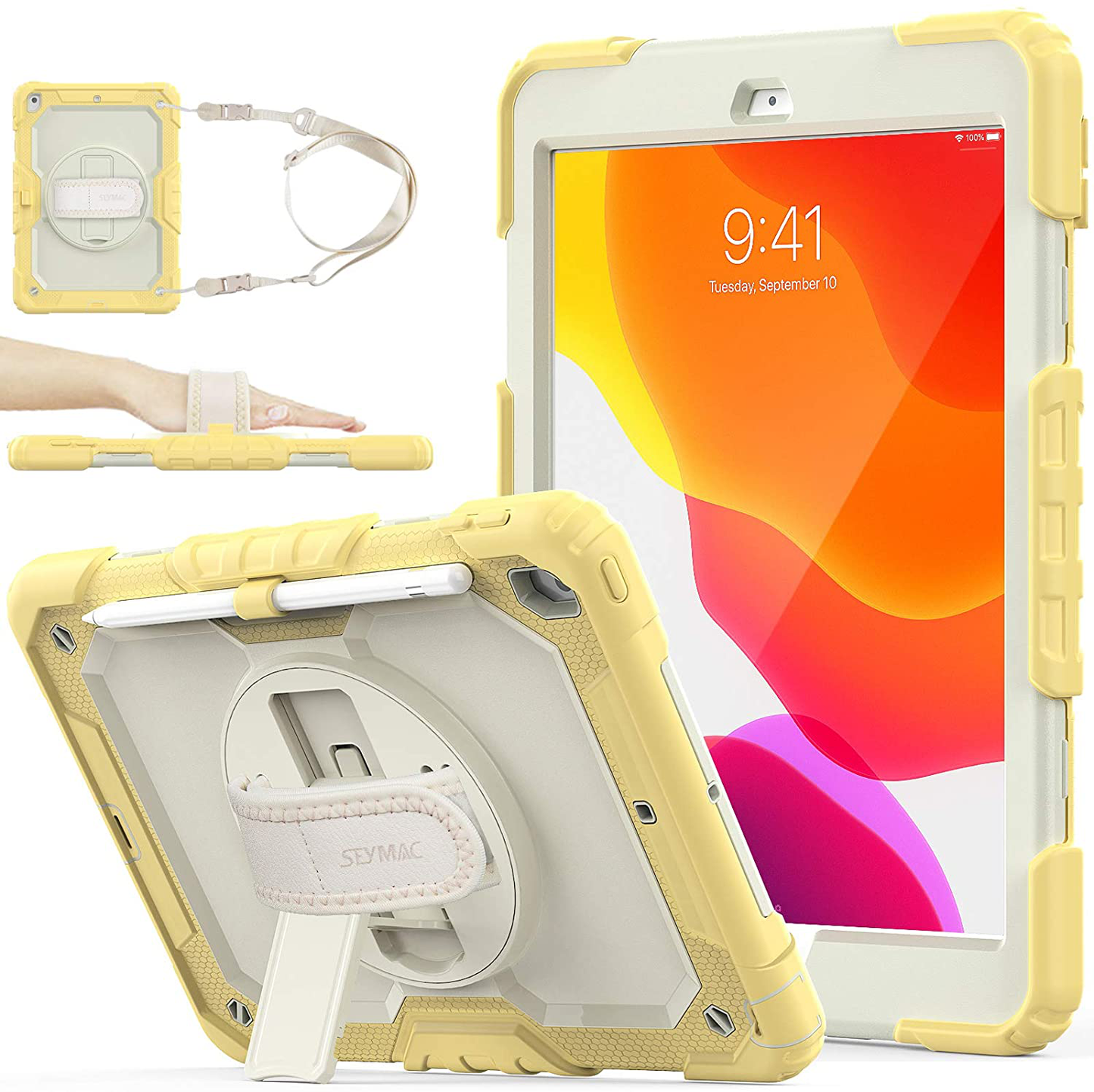 SEYMAC stock Case Compatible with iPad 8th/7th Generation 10.2 inch 2020/2019