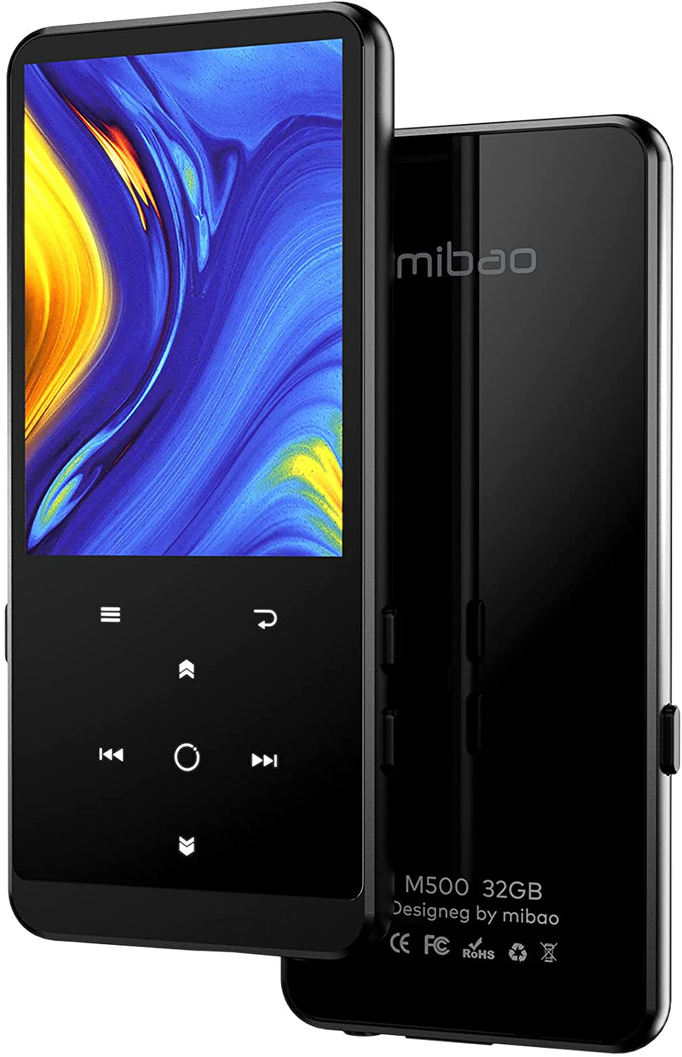 32GB MP3 Player, mibao MP3 Player with Bluetooth 4.2, Music Player with FM Radio, Recording, 2.4" Screen, HiFi Lossless Sound, Support up to 128GB(Earphone, Sport Armband Included)
