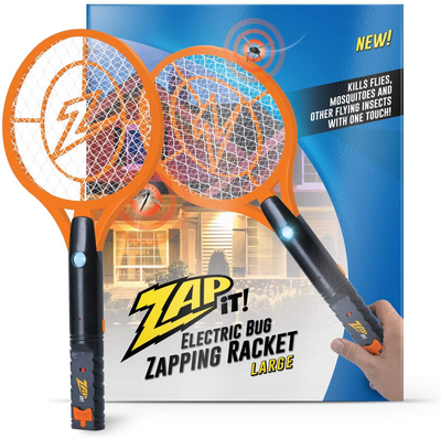 Zap It Bug Zapper Rechargeable Bug Zapper Racket, 4,000 Volt, USB Charging Cable