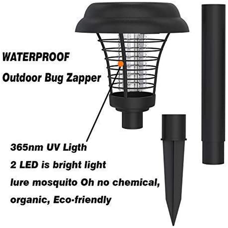 2Pcs Solar Powered Bug Zapper