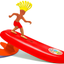 Surfer Dudes Classics Wave Powered Mini-Surfer and Surfboard Beach Toy - Costa Rica Rick