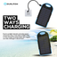 Solar Charger 6,000mAh, Dualpow Portable Dual USB Solar Battery Charger External Battery Pack Phone Charger Power Bank with 20 LEDs Flashlight