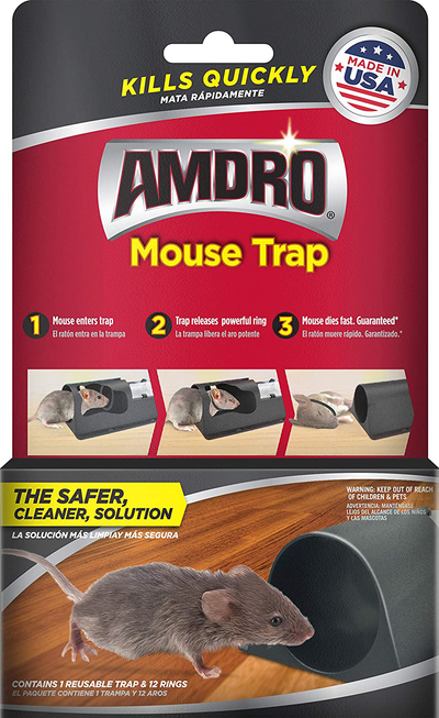 Amdro B07L4B3B38 Mouse Trap Reusable, Kills 12 Mice, Plum