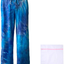 iniber Women's Comfy Pajama Pants Casual Lounge Pant Wide Leg Stretch Drawstring Palazzo with Laundry Bag