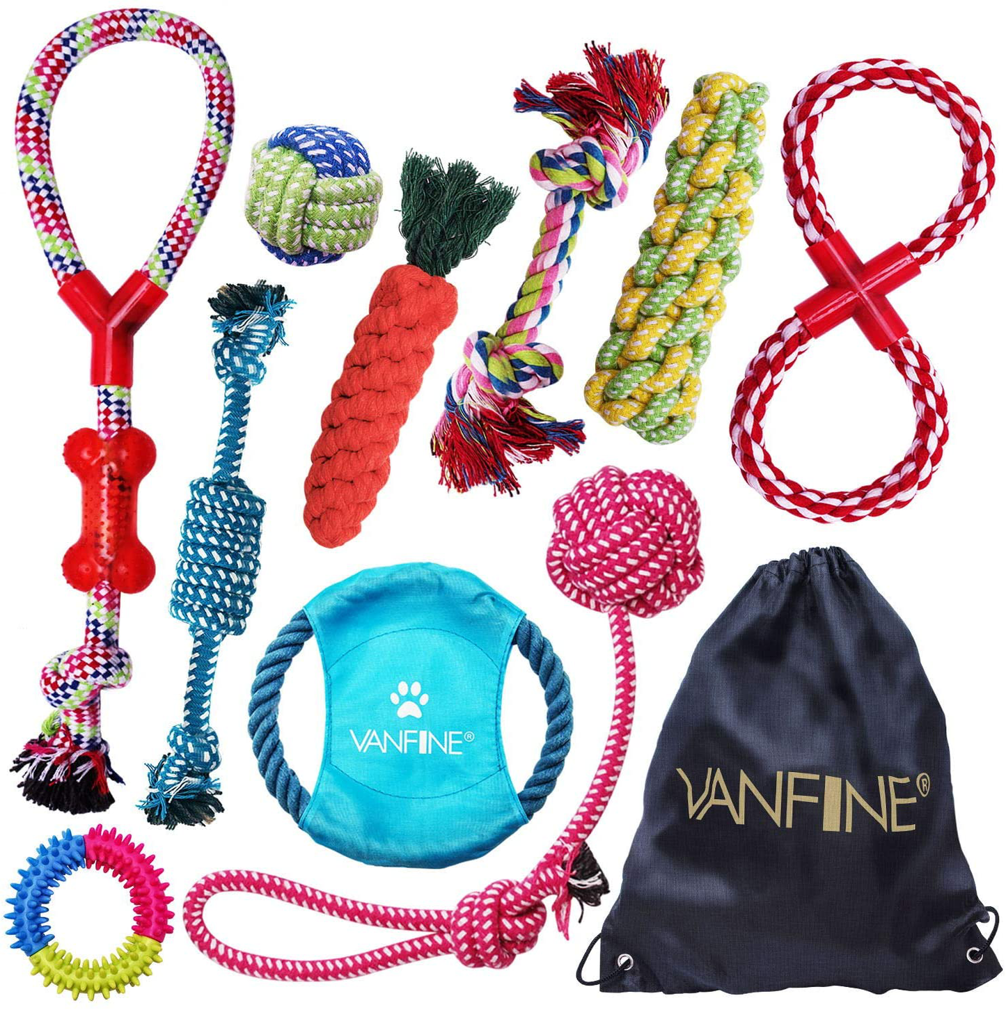 10 Rope Dog Toys Aggressive Chewers for Medium to Large Dogs