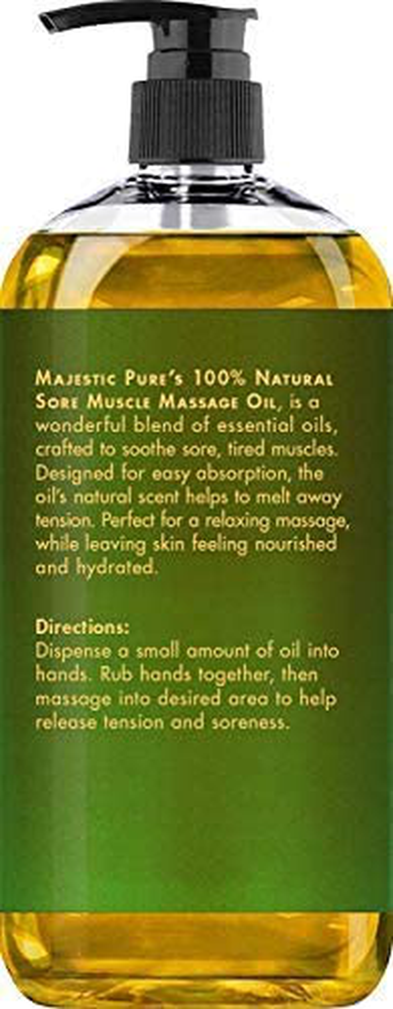 MAJESTIC PURE Arnica Sore Muscle Massage Oil for Body - Best Natural Therapy Therapy Oil with Lavender and Chamomile Essential Oils - Warming, Relaxing, Massaging Joint & Muscles