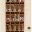 24 Pockets - SimpleHouseware Crystal Clear Over The Door Hanging Shoe Organizer, Brown