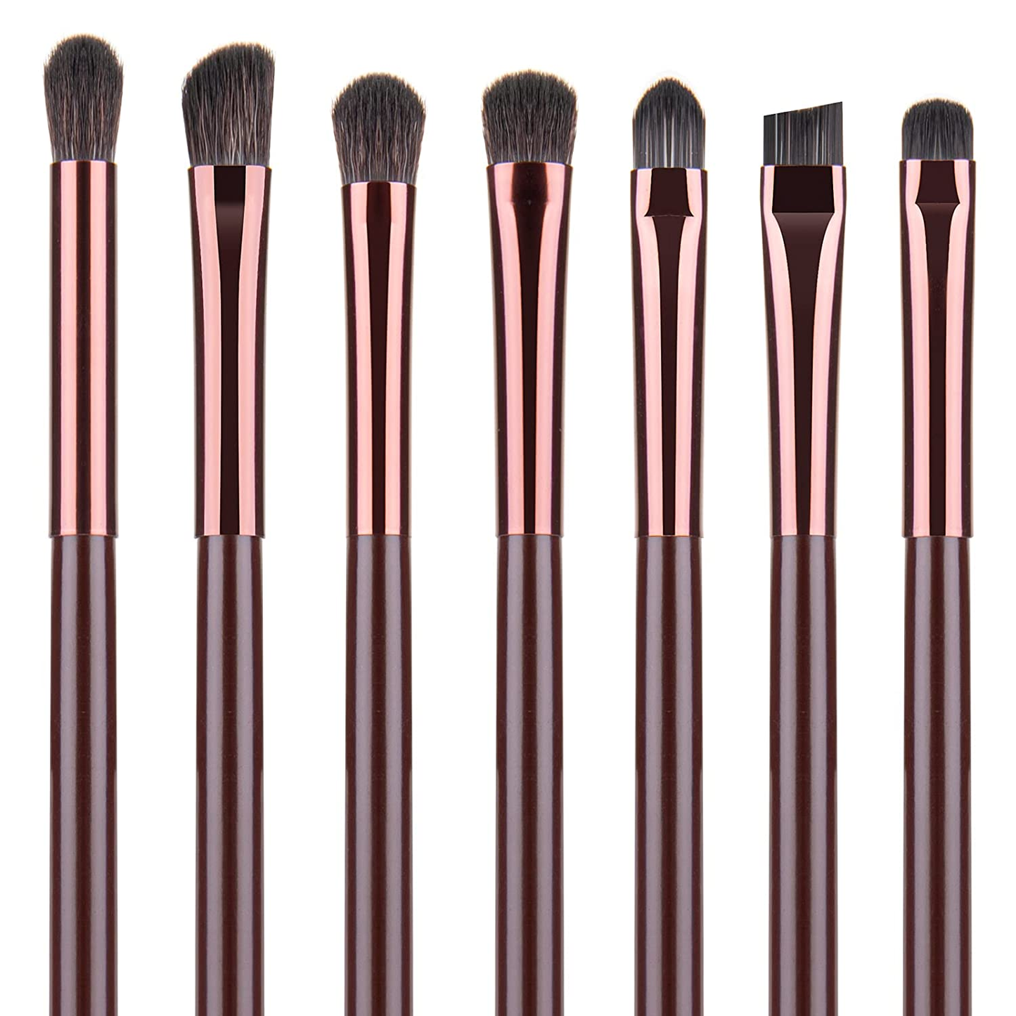 7Pcs Eyeshadow Brush Sets. Premium Eye Brush. Concealer, Eyebrow Brush, Contour Brush, Foundation Blending Brush by YUE SHEN NAN. (Sweet)