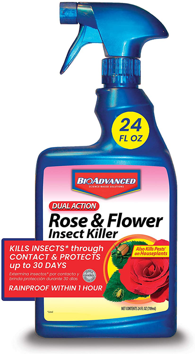 BioAdvanced 502570B Dual Action Rose & Flower Insect Killer Insecticide, 24-Ounce, Ready-to-Use