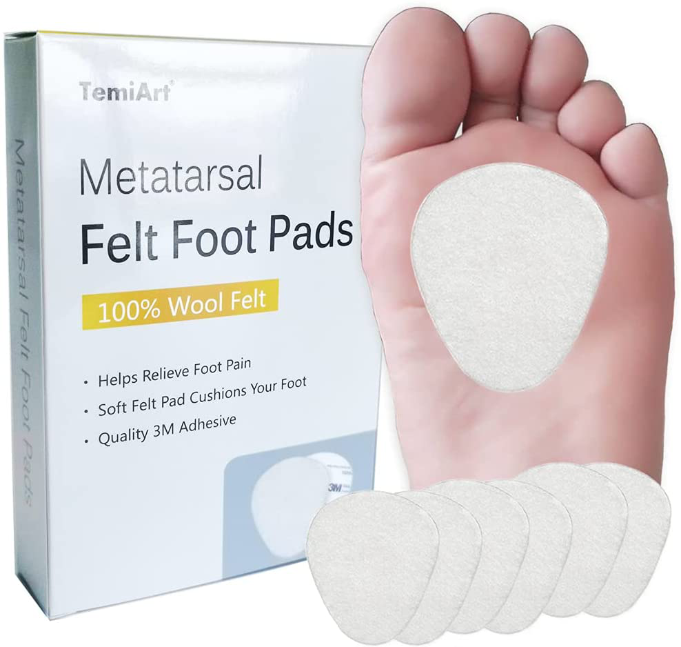 12-Pack Metatarsal Foot Pads for Pain Relief - 1/4” Thick, Ball of Foot Cushions for Women and Men, Forefoot and Sole Support, Metatarsalgia Mortons Neuroma