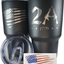 30Oz Army Veteran Tumbler - Double Insulated - with Silicone Straw and USA Sticker (Army Veteran)