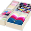 Simple Houseware Closet Underwear Organizer Drawer Divider 4 Set, Turquoise