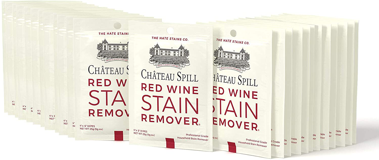 Chateau Spill Red Wine Stain Remover – Super Concentrated and Safe Spray Cleaner for New and Set-In Wine Stains on Carpet, Rugs, Clothing Upholstery and Laundry (120Ml, 4 Oz Spray Bottle)
