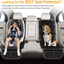Car Seat Protector, 2 Pack Large Thick Carseat Seat Protector with Organizer Pockets, Vehicle Dog Cover Pad for SUV Sedan Truck Leather Seats