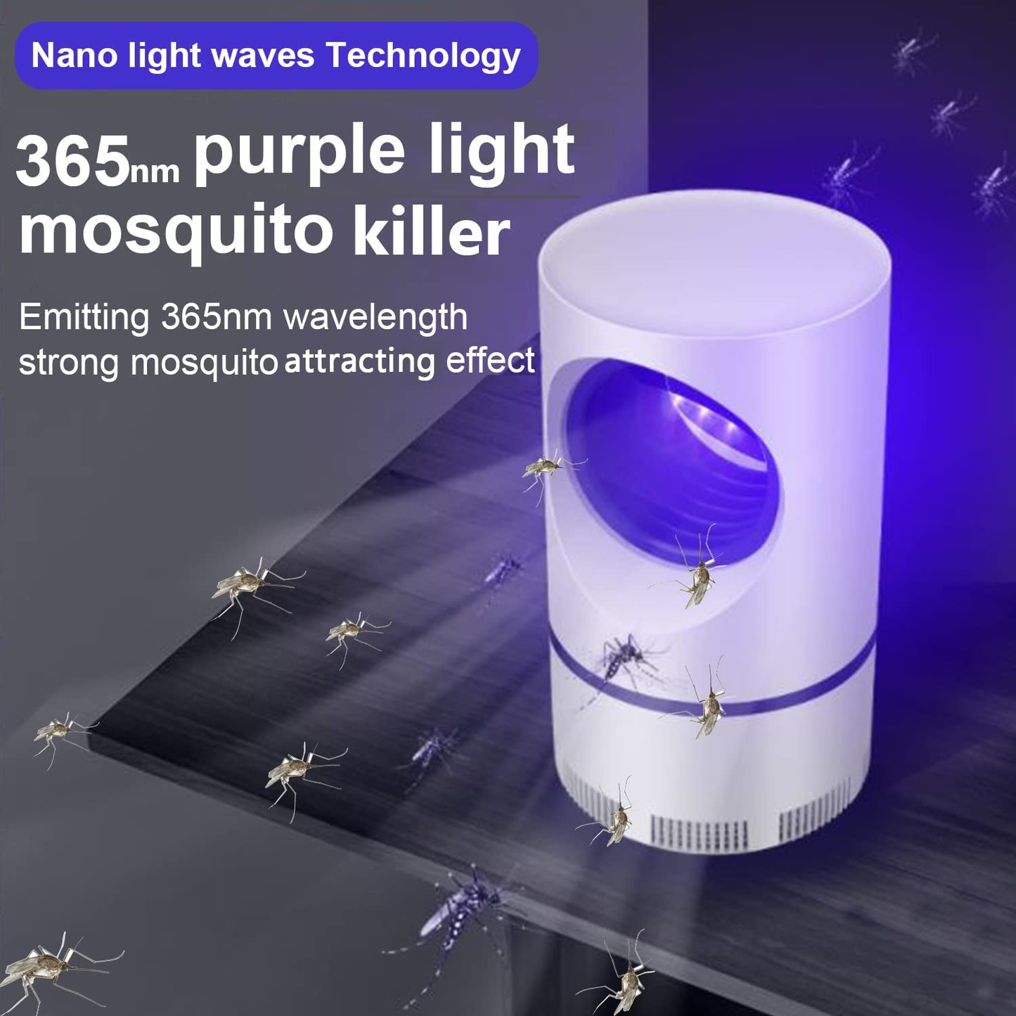 Mosquito Killer - Mosquito Trap with USB Power Supply, Mosquito Zapper Indoor Bug Zapper Lamp