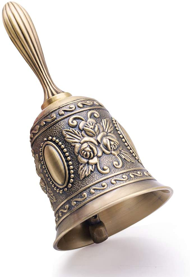 DomeStar Silver Hand Bell Call Bell Brass Wedding Bells
