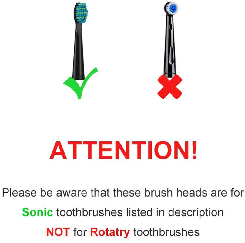 Toothbrush Replacement Heads Compatible with Fairywill FW-507/508/551/917/959, Sonic Electric Toothbrushes
