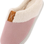 Ekouaer Womens Slippers Memory Foam Fleece Lined Slipper Warm Anti-Skid Rubber Sole Fuzzy House Shoes