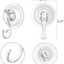 Wreath Hanger, VIS'V Large Clear Reusable Heavy Duty Wreath Hanger Suction Cup with Wipes 22 LB Strong Window Glass Suction Cup Hooks Wreath Holder for Halloween Christmas Wreath Decorations - 6 Packs