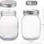 Glass Regular Mouth Mason Jars, 16 oz Clear Glass Jars with Silver Metal Lids for Sealing, Canning Jars for Food Storage, Overnight Oats, Dry Food, Snacks, Candies, DIY Projects (4PACK)