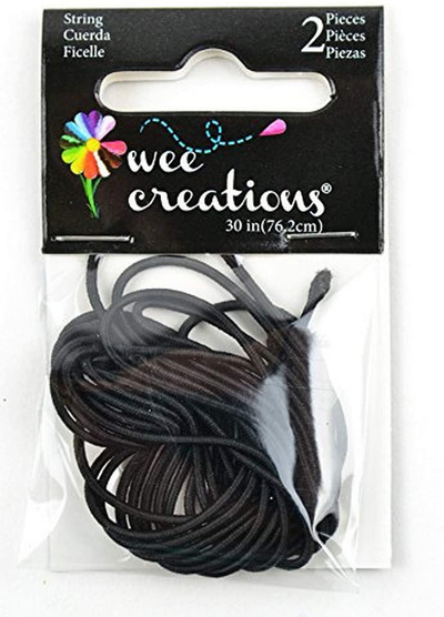 Wee Creations 2-Piece String, 30-Inch, Black
