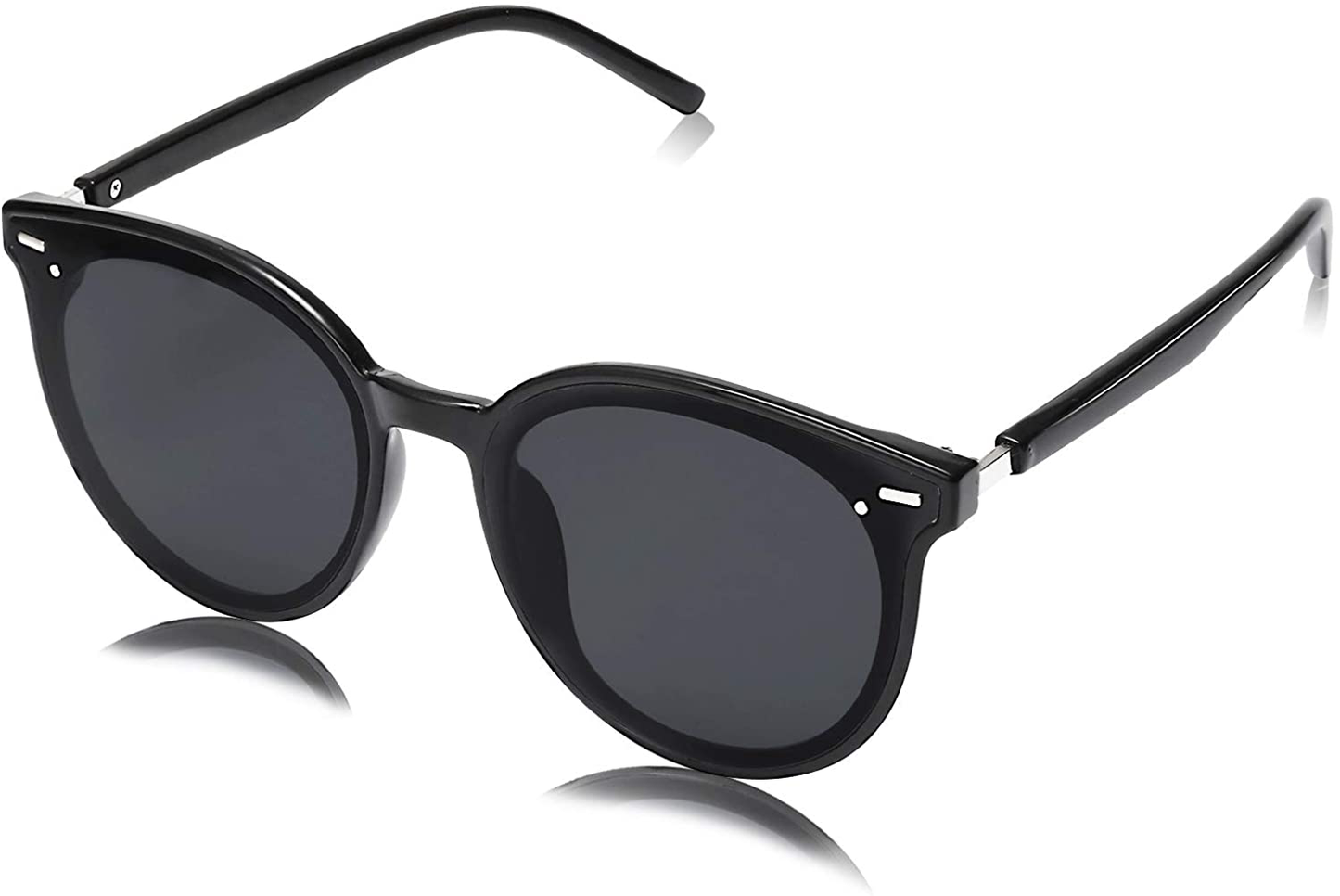 SOJOS Classic round Sunglasses for Women Men Retro Vintage Large Plastic Frame BLOSSOM SJ2067